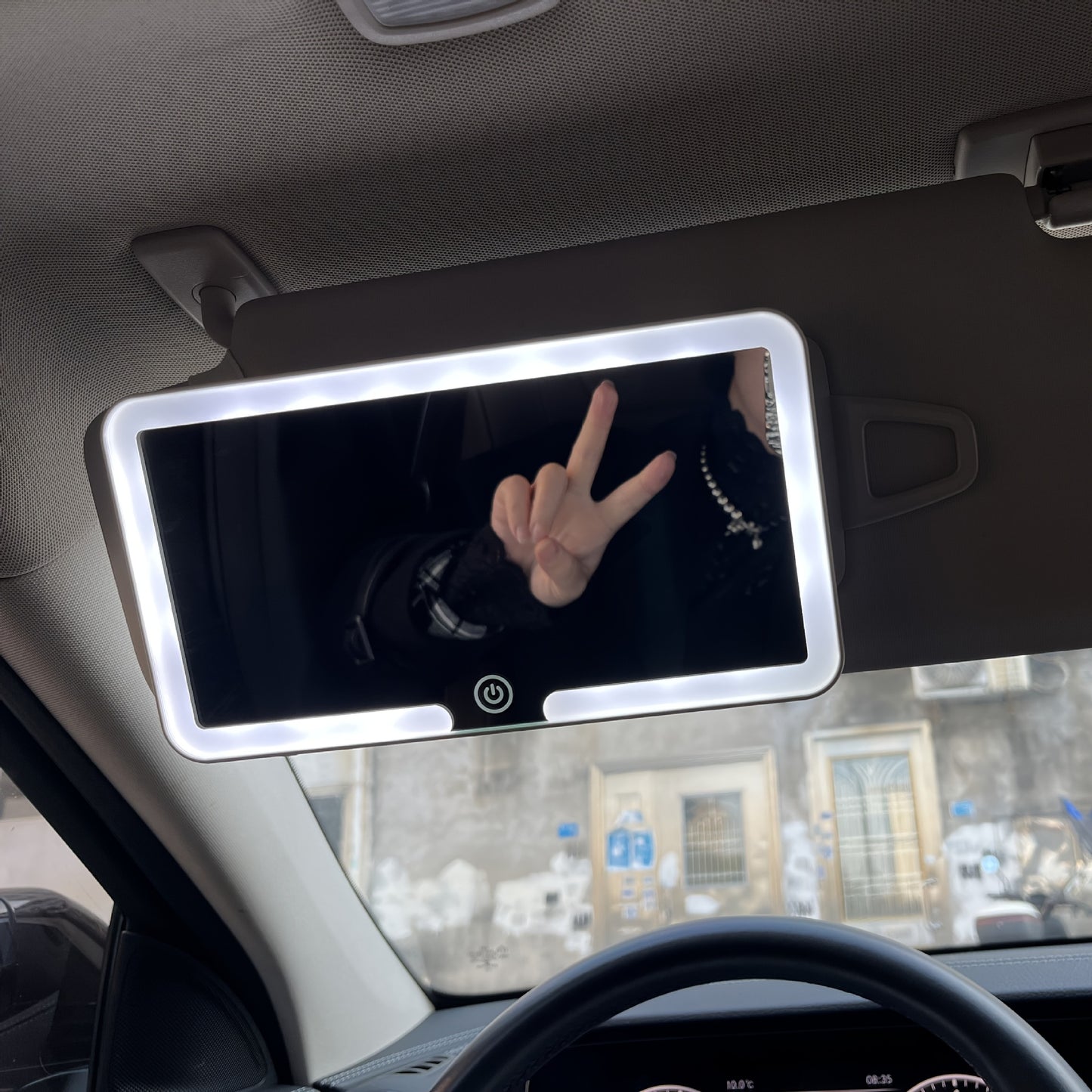 LED Car Sun Visor Makeup Mirror – Portable Beauty Light